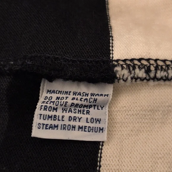 Polo Ralph Lauren vintage men's long sleeve polo shirt large black/white stripes - Picture 12 of 13